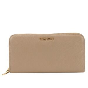 MIU MIU Beige Leather Wallet